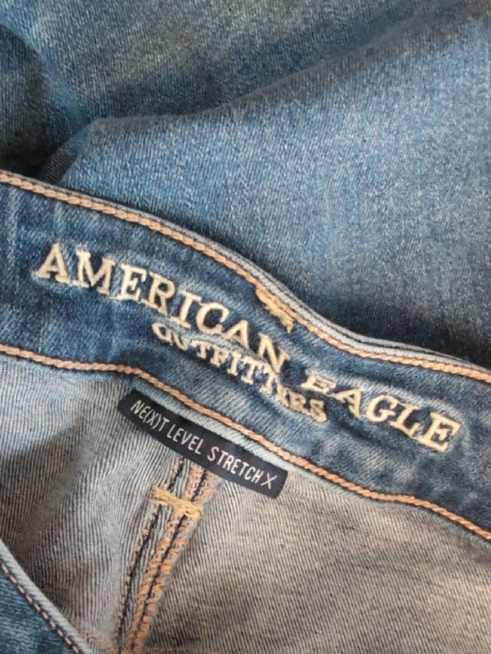 American Eagle Distressed Next Level Stretch Jegging Crop Jeans 20 Short W273 - Picture 7 of 9